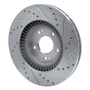 R1 15-20 Kia SORENTO Front Left Drilled & Slotted Silver Brake Rotor
