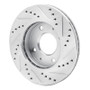R1 01-03 Hyundai SONATA Front Left Drilled & Slotted Silver Brake Rotor
