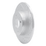 R1 84-85 Nissan 300ZX Rear Right Drilled & Slotted Silver Brake Rotor