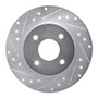 R1 84-85 Nissan 300ZX Rear Left Drilled & Slotted Silver Brake Rotor