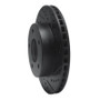R1 75-79 Ford LTD Left Rear Drilled & Slotted Black Brake Rotor