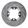 R1 82-86 Nissan STANZA Front Left Drilled & Slotted Silver Brake Rotor