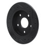 R1 88-89 Merkur SCORPIO Rear Left Drilled & Slotted Black Brake Rotor