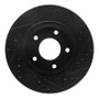 R1 75-79 Ford LTD Right Rear Drilled & Slotted Black Brake Rotor