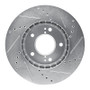 R1 01-03 Hyundai XG350 Front Left Drilled & Slotted Silver Brake Rotor
