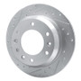 R1 06-14 Hyundai Entourage Rear Left Drilled & Slotted Silver Brake Rotor