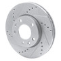 R1 03-05 Kia SEDONA Front Left Drilled & Slotted Silver Brake Rotor