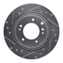 R1 03-06 Kia SORENTO Rear Right Drilled & Slotted Silver Brake Rotor