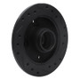 R1 87-94 Mazda 323 Rear Left Drilled & Slotted Black Brake Rotor