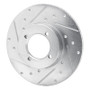 R1 80-83 Nissan 200SX Front Left Drilled & Slotted Silver Brake Rotor
