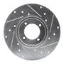 R1 80-83 Nissan 200SX Front Left Drilled & Slotted Silver Brake Rotor