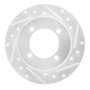 R1 94-96 Hyundai Elantra Rear Right Drilled & Slotted Silver Brake Rotor