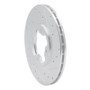 R1 81-88 Nissan Maxima Front Right Drilled & Slotted Silver Brake Rotor