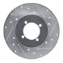 R1 77-80 Nissan 810 Front Right Drilled & Slotted Silver Brake Rotor