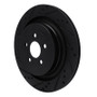R1 19-24 Ford Edge Rear Left Drilled & Slotted Black Brake Rotor