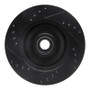 R1 84-87 Lincoln CONTINENTAL Front Right Drilled & Slotted Black Brake Rotor