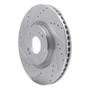 R1 11-25 Hyundai TUCSON Front Left Drilled & Slotted Silver Brake Rotor