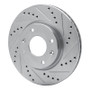 R1 02-06 Hyundai SONATA Front Right Drilled & Slotted Silver Brake Rotor