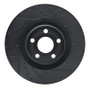 R1 22-25 Ford Maverick Front Right Drilled & Slotted Black Brake Rotor