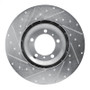 R1 17-23 Porsche Panamera Right Front Drilled & Slotted Silver Brake Rotor
