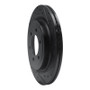 R1 21-25 Ford F-150 RWD Rear Right Drilled & Slotted Black Brake Rotor