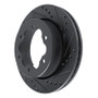 R1 20-25 Ford Transit-350 HD/DRW Rear Right Drilled & Slotted Black Brake Rotor