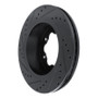 R1 20-25 Ford Transit-350 HD/DRW Rear Right Drilled & Slotted Black Brake Rotor
