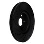 R1 20-25 Ford BRONCO Sport Front Left Drilled & Slotted Black Brake Rotor