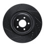 R1 20-25 Ford Explorer Front Right Drilled & Slotted Black Brake Rotor