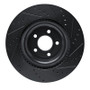 R1 20-25 Ford Explorer Front Left Drilled & Slotted Black Brake Rotor