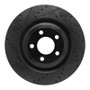 R1 20-25 Ford Explorer Rear Left Drilled & Slotted Black Brake Rotor