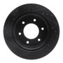 R1 19-25 Ford BRONCO Rear Right Drilled & Slotted Black Brake Rotor