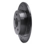 R1 18-23 Ford Transit CONNECT Rear Right Drilled & Slotted Black Brake Rotor