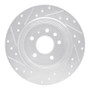 R1 99-10 Saab 9-5 Rear Right Drilled & Slotted Silver Brake Rotor