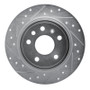 R1 99-10 Saab 9-5 Rear Left Drilled & Slotted Silver Brake Rotor