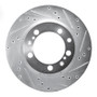R1 91-97 Porsche 911 Left Rear Drilled & Slotted Silver Brake Rotor