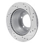 R1 87-89 Porsche 944 Except Turbo Rear Left Drilled & Slotted Silver Brake Rotor