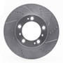 R1 97-04 Porsche Boxster Front Right Drilled & Slotted Silver Brake Rotor