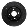 R1 18-22 Ford Ecosport Front Right Drilled & Slotted Black Brake Rotor