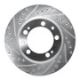 R1 89-97 Porsche 911 Front Left Drilled & Slotted Silver Brake Rotor