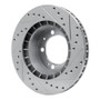 R1 89-97 Porsche 911 Front Left Drilled & Slotted Silver Brake Rotor