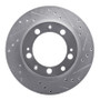 R1 87-89 Porsche 944 Except Turbo Rear Right Drilled & Slotted Silver Brake Rotor