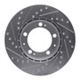 R1 87-89 Porsche 944 Except Turbo Front Right Drilled & Slotted Silver Brake Rotor