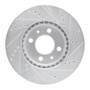 R1 88-98 Saab 9000 Front Left Drilled & Slotted Silver Brake Rotor