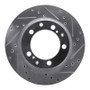 R1 87-97 Porsche 944 Turbo Rear Right Drilled & Slotted Silver Brake Rotor