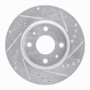 R1 69-87 Saab 99 Front Right Rear Right Drilled & Slotted Silver Brake Rotor