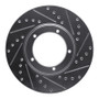 R1 84-89 Porsche 911 Front Right Drilled & Slotted Silver Brake Rotor