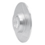 R1 62-80 MG MGB Front Right Drilled & Slotted Silver Brake Rotor