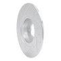 R1 62-80 MG MGB Front Right Drilled & Slotted Silver Brake Rotor