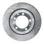 R1 77-88 Porsche 928 Rear Left Drilled & Slotted Silver Brake Rotor
